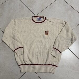 Vintage Washinton Redskins Sweater Mens L Ivory Nutmeg Mills Knit‎ NFL 80s